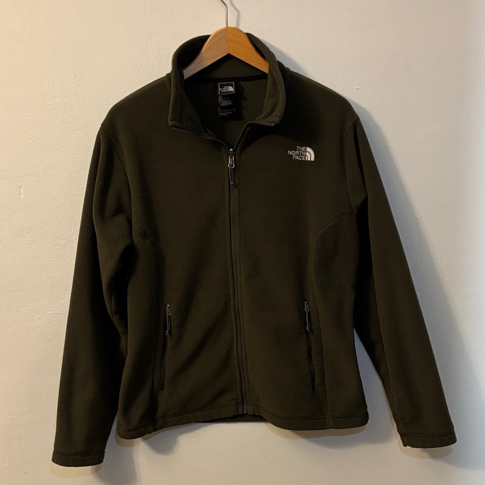The North Face Women's Dark Green Performance Fleece Jacket Full Zip Style CQ67